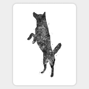 Siberian Husky black and white Magnet